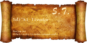 Sóki Tivadar névjegykártya