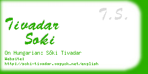 tivadar soki business card